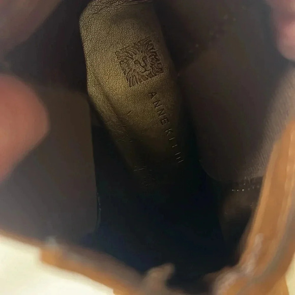 Anne Klein leather pull on boots brown and size 8.5 - Picture 5 of 8